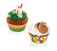 Tescoma - Pack 60 Moldes de Papel Ø 6 cm Delicia Primavera - Cápsulas para Cupcakes y Repostería - Resistentes al Calor - Desechables
