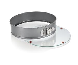 Tescoma Tartera abatible Delicia ø 28 cm, con fondo de cristal, metal
