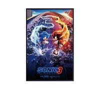 TESIOON Anime Cartoon Sonic the Hedgehog 3 Movie Poster film #1 - Matte poster da parete Frameless Gift 11 x 17 inch(28cm x 43cm),Noframe