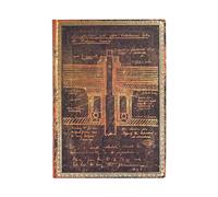 Tesla, Sketch of a Turbine (Embellished Manuscripts Collection) Midi Lined Softcover Flexi Journal