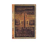 Tesla, Sketch of a Turbine Mini Lined Softcover Flexi Journal (Embellished Manuscripts Collection)
