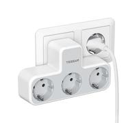 TESSAN 3 en 1 Ladron Enchufe Plano, Enchufe Múltiple de 3600W