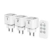 TESSAN Kit de Enchufes Inalámbricos, 3 Enchufe con 1 Mando a Distancia