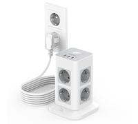 TESSAN Regleta Enchufes 5 Metros con Protección Sobretensione 3600W 16A