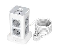 TESSAN Regleta Enchufes Multiple Proteccion Sobretensioncon 1 USB C