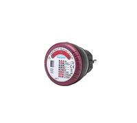 Testavit Schuki 3 Comprobador de enchufes LCD y contacto de dedo para comprobar la conexión del conductor de protección (pantalla LED, control seguro), rojo/negro