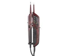 Testboy Profi III LED comprobador de tensión bipolar CAT IV 1000 V con prueba FI (indicación óptica mediante LED, manejo con una sola mano, prueba sin contacto con los dedos), rojo/negro