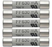 Testo Juego de 5 Para fusibles 630 ma/600 V, 1 pieza, 0590 0007