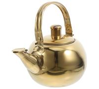 Tetera de Acero Inoxidable Dorada 0, 9 L Filtro y Boquilla Ancha