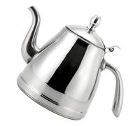 Tetera de Acero Inoxidable para Leche y Café, Plata | Mango Antiescaldaduras, Fácil de Limpiar, Apta para Cocina de Inducción y Gas, Acabado Plata