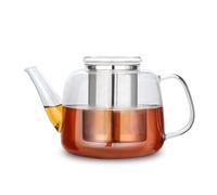 Tetera de vidrio de borosilicato Easyworkz de 1500 ml con infusor grande de acero inoxidable extraíble para té suelto, frutas, hierbas e infusiones