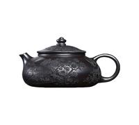 Tetera Infusiones Tetera De Hierro Negro Original, Retro, Juego Té Cerámica For El Hogar, Kung Fu Teapot