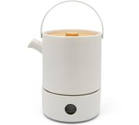Tetera infusor de té UMEA 1,2 l, con calentador, blanco, cerámica, Bredemeijer