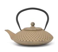 Tetera infusor de té XILIN 1,25 l, camello amarillo, hierro fundido, Bredemeijer