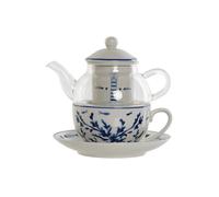 Tetera set 3 cristal porcelana 16,5x13,5x14 250ml El mejor complemento para tu hogar.
