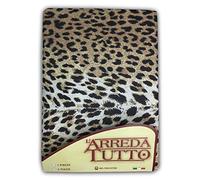 Tex Family Tela Decorativa cubretodo, Gran Foulard para Cubrir la Cama, el sofá, Tejido Moteado de Leopardo Sexy - 1 Plaza