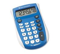 Texas Instruments Calculadora TI-503 SV – de bolsillo básica blanca/azul, botones, LCD, batería