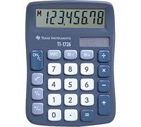 Texas Instruments - Calculadora de bolsillo TI-1726 - Básica, pantalla 1 línea, azul