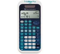 Texas Instruments Calculadora científica TI College Plus – Panel solar y batería – Azul/Blanco