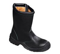 texxor, S3 Botas de Invierno con Cremallera Zipper Unisex Adulto, Schwarz Grün, 43 EU