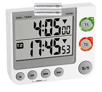 TFA 38.2025 - Avisador digital de cocina de 2 tiempos (blanco con baterías)
