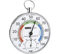 TFA 45.2027 - Termohigrómetro metálico de cabello sintético