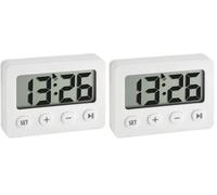 TFA 60.2014.02 - Reloj Despertador Digital, Color Blanco (Paquete de 2)