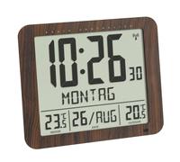 Tfa 60.4518.08 Reloj digital controlado por radio con temperatura interior y exterior de aspecto madera