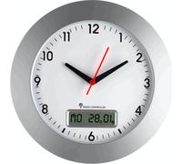 TFA - Analoge Funk-Wanduhr mit Datumsanzeige 98.1092 - silber