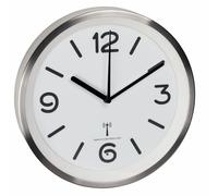 TFA - Analoge Funk-Wanduhr mit Nachtbeleuchtung 60.3535.02 - weiß | Rahmen silber