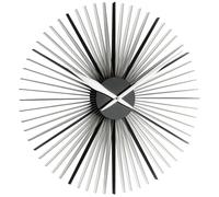TFA - Analoge XXL Design-Wanduhr DAISY - 60.3023.01 - schwarz/transparent