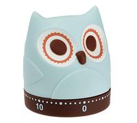 TFA Dostmann 38.1039 Reloj de cocina OWL, mecánico, divertido temporizador de huevos, retro, plástico engomado, 61 x 71 mm de largo x 61 mm de ancho x 71 mm de alto.