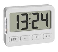 TFA Dostmann 60.2036 Mini reloj digital con función de despertador, cronómetro, temporizador, ideal para viajes, bloqueo de teclas
