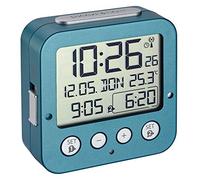 TFA Dostmann 60.2528 BINGO Radio Despertador electrónico con 2 alarmas (turquesa)