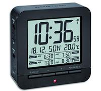 TFA Dostmann 60.2536 radio despertador digital con 4 tiempos de alarma (Negro)