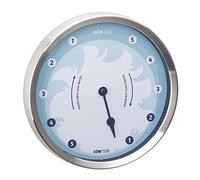 TFA Dostmann 60.3029.06 - Reloj analógico de Marea (22 cm), diseño marítimo en Tonos Azules y Mareas marítimas con Marco de Acero Inoxidable