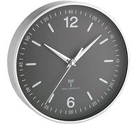 TFA Dostmann 60.3503 Reloj de pared analógico por radio (gris con pila)
