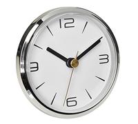 TFA Dostmann 60.3543.02 - Reloj analógico con números arábigos con 2 esferas para empotrar, Reloj de Mesa, Radio, Color Blanco, 90 x 90 x 36 mm