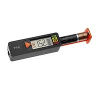 TFA Dostmann Comprobador de baterías BatteryCheck 98.1126.01 – AAA/AA/C/D y botón, indicador, negro