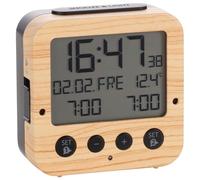TFA Dostmann Bingo 60.2528 - Despertador inalámbrico con retroiluminación automática, fecha, indicador de temperatura y dos alarmas, 81 x 33 x 81 mm