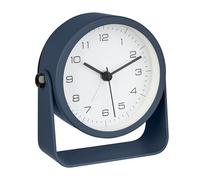 TFA Dostmann Despertador analógico diseño 60.1042.06, sin tictac, con retroiluminación, Reloj Despertador con luz, de Metal/Cristal, diseño Moderno, Color Azul