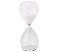TFA Dostmann Reloj de Arena de 15 Minutos 18.6009.02.40, de Cristal, Temporizador, decoración de Mesa, Temporizador, Gris y Rosa, Arena, 73 x 190 mm (Largo x Ancho x Alto)