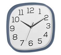 TFA Dostmann Reloj de Pared analógico 60.3053.06 con Unidad de Barrido silencioso, Cubierta de Cristal, Color Azul Paloma, 295 x 55 x 295 mm