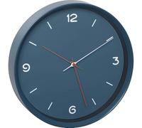 TFA Dostmann Reloj de Pared analógico 60.3056.06, Movimiento silencioso de Barrido, Reloj de Cuarzo, Cubierta de Cristal, Azul petróleo, 315 x 50 x 340 mm
