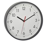 TFA Dostmann – Reloj de pared analógico inalámbrico 60.3550.10, alta precisión, gris