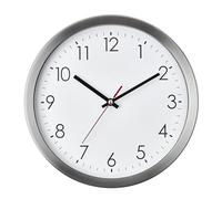 TFA Dostmann Reloj de Pared analógico Moderno sin Ruido de tictac 60.3075, Acero Inoxidable, 30 cm, sin tictac, salón, Oficina o Cocina, Funciona con Pilas, para el hogar, fácil Lectura, Reloj de