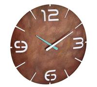 TFA Dostmann Reloj de Pared analógico por Radio Contour, Reloj de diseño, Aspecto Oxidado, diámetro 350 x Altura 35 mm
