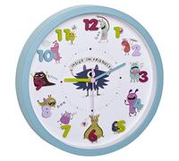 TFA Dostmann - Reloj de Pared Infantil, plástico y Cristal, Turquesa, (L) 309 x (B) 44 x (H) 309 mm