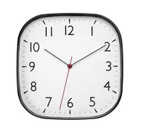 TFA Dostmann - Reloj de Pared silencioso, 60.3076, diseño Moderno, Negro, 28 cm, analógico sin Tic-TAC, segundero Rojo, números Grandes, para Cocina, Sala de Estar, Oficina, Dormitorio, Movimiento