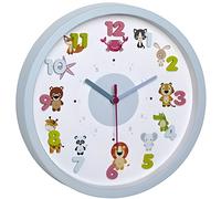 Tfa-dostmann Reloj de Pared TFA Dostmann Diseño de Animales | Movimiento Silencioso | Ideal para la Habitación de los Niños | Azul Claro | L 309 X B 44 X H 309 Mm